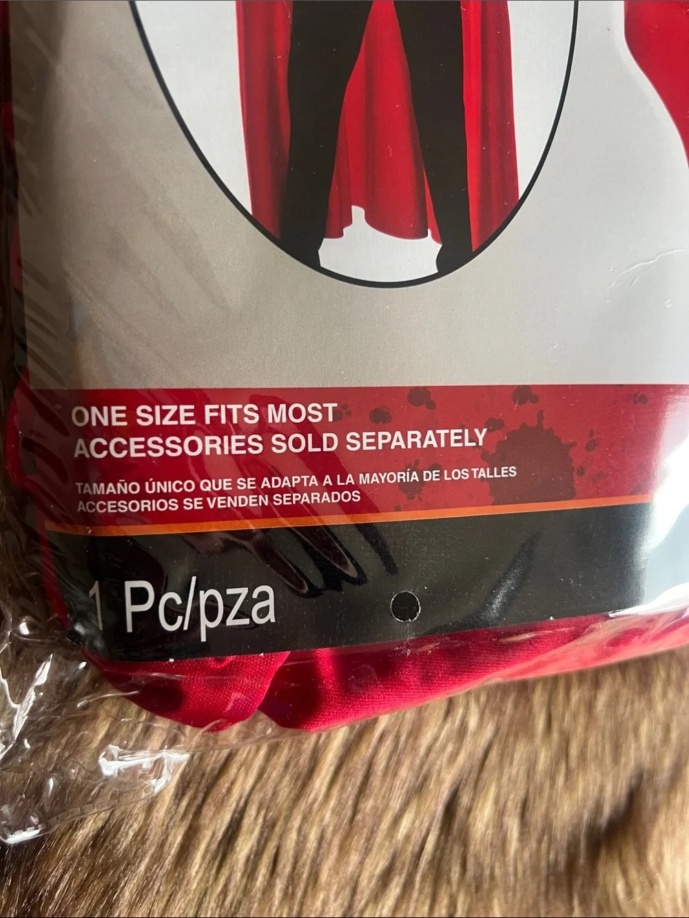 NWT Full-Length Hooded Red Cape - Adult